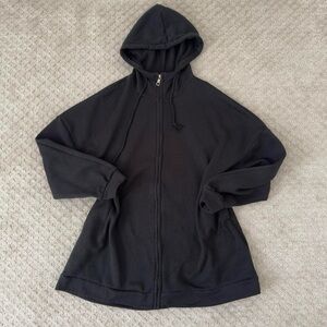 Black Wednesday Inspired Oversized Zip Hoodie